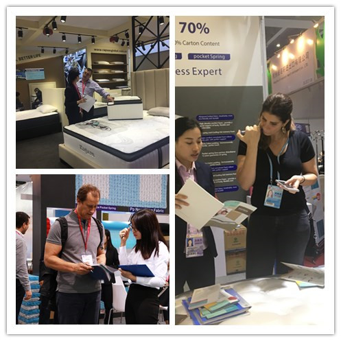 होटल यूरो टॉप पॉकेट स्प्रिंग मैट्रेस हाइब्रिड मेमोरी फोम 9